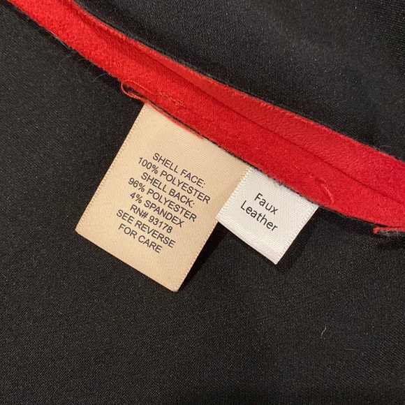 Philosophy | Red Faux Suede Snap Button Closure | Size S - Picture 4 of 5